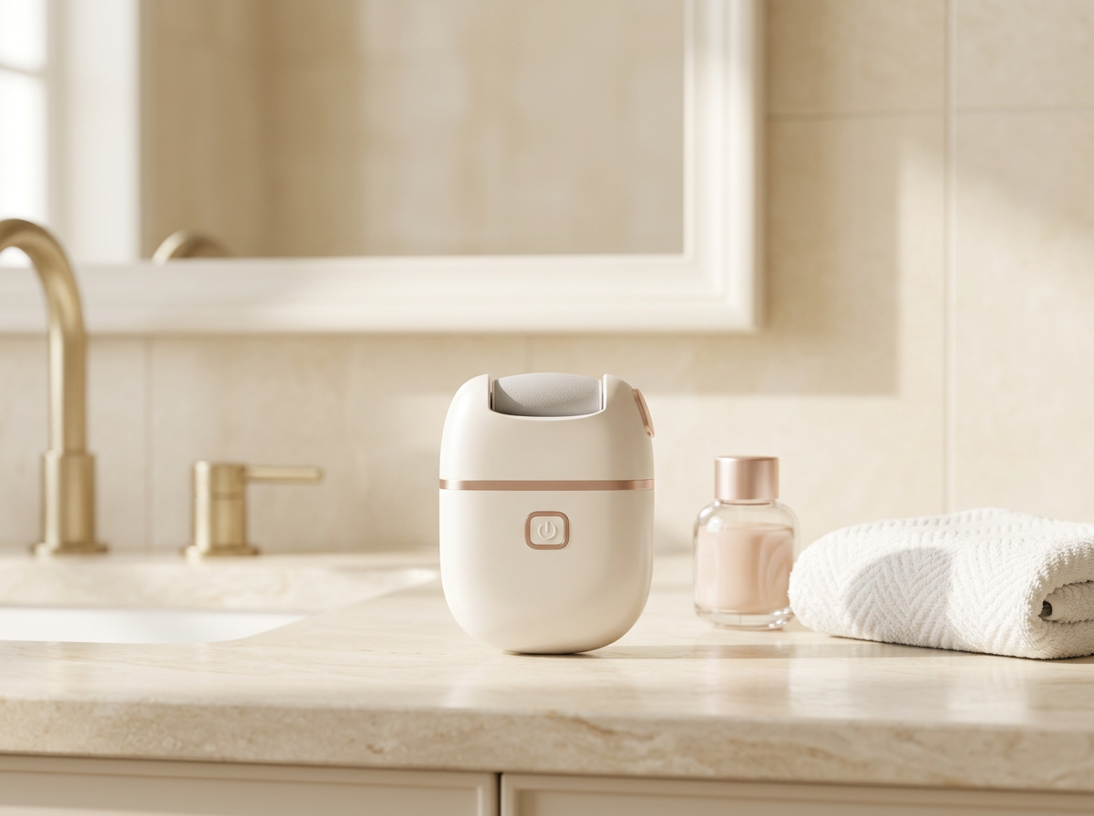 SOLEVA in a warm spa-inspired bathroom